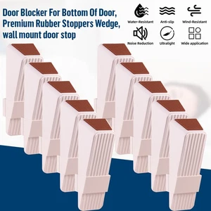 10er Pack Schwerlast Groß Breit Türstopper Keil Sicher Ungiftig Gummi USA - Bild 1 von 9
