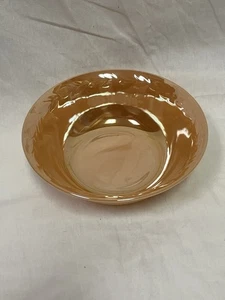 Vintage Anchor Hocking Fire King Peach Luster Laurel Serving Bowl Lusterware - Picture 1 of 5