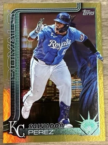 Salvador Perez 2025 Topps Series 2 Gold Big Apple Fanatics Fest Exclusive #/50 - Picture 1 of 2