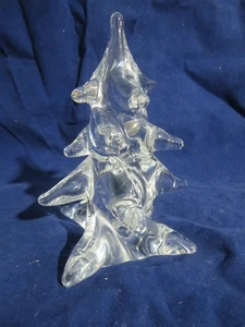 Schneider Frankreich Kristall Weihnachtsbaum Briefbeschwerer signiert 5 1/2" - Bild 1 von 7
