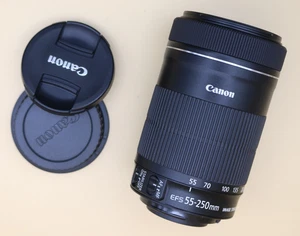 Canon EF-S 55-250mm f/4-5.6 IS STM Lens – Sharp Optics, Clean, Tested, w/ Caps - Picture 1 of 17