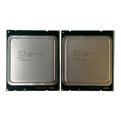 Pair of Intel Xeon E5-2630 6 Core 2.30GHz 15M LGA2011 Server Processor CPU SR0KV - Image 1 of 3