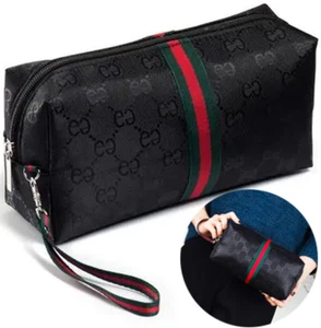 Women's Travel Large Capacity Square Carrying Case Makeup Cosmetic Bag Wallet US - Picture 1 of 11