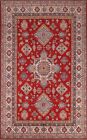 Vegetable Dye Red/ Ivory Super Kazak Area Rug 7'X10' Wool Hand-Knotted Carpet