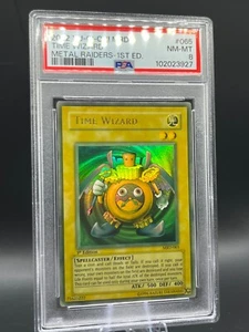 Yu-Gi-Oh! TIME WIZARD MRD-065 1st Ed PSA 9 MINT NA MISPRINT MAX FADED - Picture 1 of 13