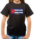 Cuba Barre Stile Bandiera - T-Shirt - Cubano - Paese - Viaggio - Caribben
