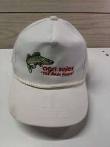 vintage agri sales " the bean people" Snapback hat W/ Trout - Picture 1 of 8