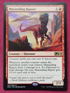 Magic The Gathering 2020 CORE SET M20 MARAUDING RAPTOR red card MTG - Picture 1 of 2