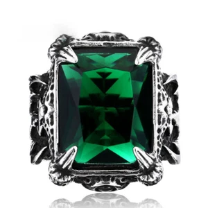 Stainless Steel Mens Womens Berserker CZ Stone Ring For Men Size 7-13 - Picture 1 of 35