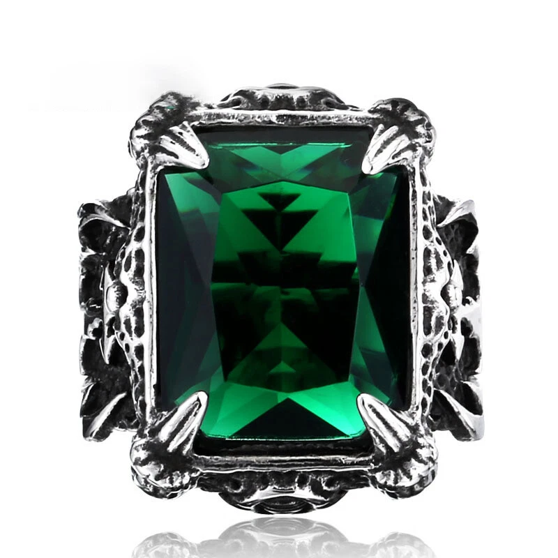 Из нержавеющей стали мужской женщин Berserker CZ камень кольцо для мужчин размер 7-13 - Изображение 1 из 4