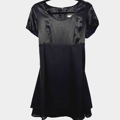 Vestido Babydoll Vintage Años 90 y2k Cintura Imperio Byer Talla 11 Corto Mini Fiesta Margarita Satén Foto 1 de 4