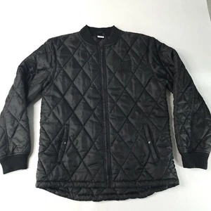 DC Shoe Co Quilted Jacket Mens XL Extra Large Black Skater 90s Y2K Full Zip - Picture 1 of 12