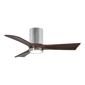 Matthews Fan Atlas Irene-3HLK 3 Blade Paddle Fan w/LED Light Kit, Chrome, 42" - Picture 1 of 1