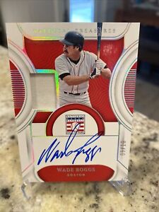 2023 National Treasures 9/10 SSP! Wade Boggs On Card Auto Game Worn Material 🔥