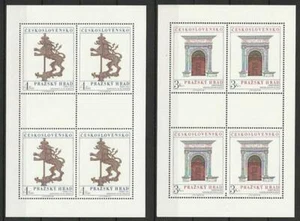 Tschechoslowakei aus 1980 ** postfrisch MiNr. 2584-2585 2 Klb. Prager Burg - Picture 1 of 1