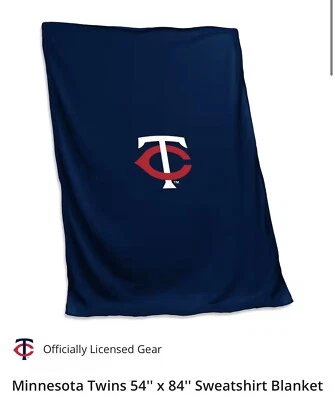NUEVO Logo Marcas MLB Minnesota Twins 54"" x 84"" Sudadera de Béisbol Manta Nueva Foto 1 de 3