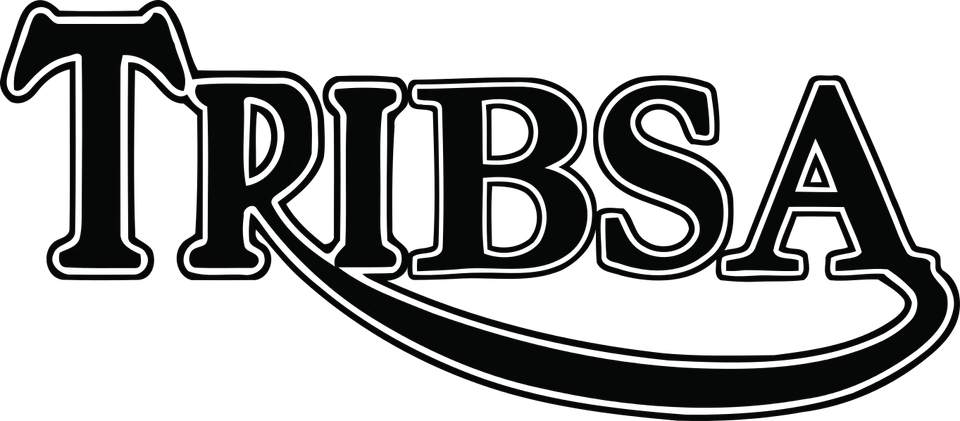 Tribsa logo stickers PAIR BSA Triumph motorcycle tank sidepanel - Image 1 of 1
