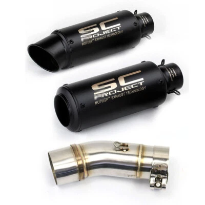 Slip for Kawasaki Ninja400 Z400 2017-2023 Exhaust Tips Black Tail Muffler System - Image 1 of 4