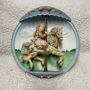 The Bradford Exchange 1994 Carousel DayDreams Swept Away Musical Plate Vintage - Picture 1 of 6