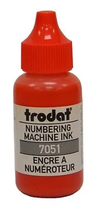 RED Trodat Numbering Machine Stamp Refill Ink 1oz Bottle - Picture 1 of 2