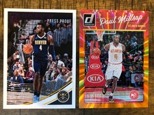 2018-19 Donruss Paul Millsap Press Proof Purple #90 /199 + 2016-17 Orange Laser