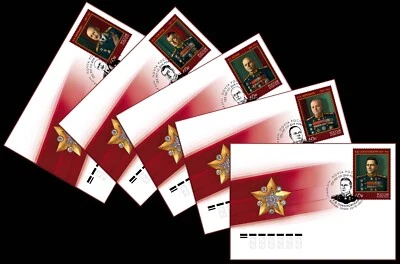 Russia-2022. Marshals of the Soviet Union. Set of 5 FDC - Image 1 of 4