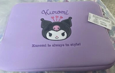 全新 带标签 Sanrio Kuromi 便携式电脑 iPad 外壳 包 保护袋 兼容 14 英寸 便携式电脑 — 第 1/4 张图片