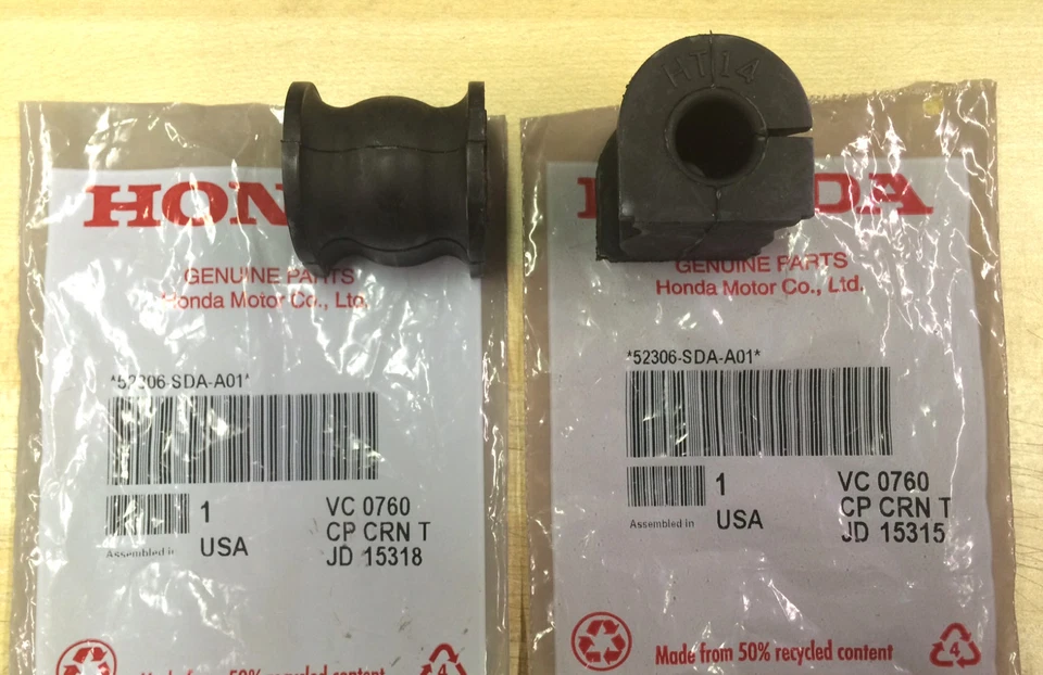 Genuine OEM Honda Accord Rear Sway Bar Bushings 2003-2007 (Pair) 52306-SDA-A01 - Image 1 of 1