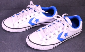 Converse CT Star Player OX Kinder Chucks Sneaker Gr. 34 Leder weiß blau BC74 - Bild 1 von 12