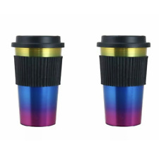 2 pack -  Mainstays 18 Oz. Multicolor Travel Tumbler W/Protective Sleeve & Lid