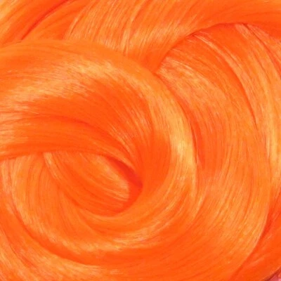 SHIMMER LOCKS Nylon Doll Hair - Tahitian Sun Orange for Rerooting Custom Dolls, Doll Rehair