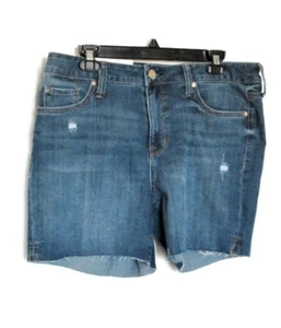 Seven7 Weekend Damenshorts 10 blau Denim hoher Bund geschnittener Saum Stretch neu mit Etikett $ 59 - Bild 1 von 7