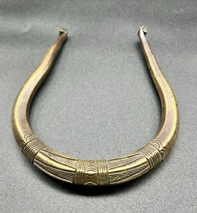 African Fang Bronze Torque Necklace Gabon Sub Saharaian - Picture 1 of 7
