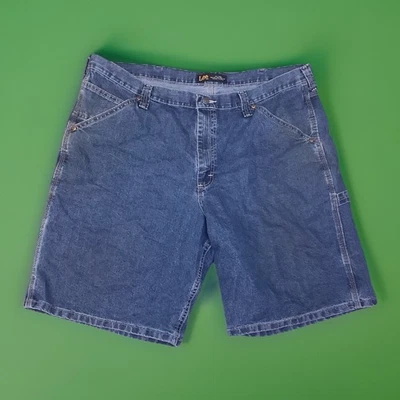 Pantalones cortos de carga informales de mezclilla Lee para hombre 42 entrepierna 12” ropa de trabajo con cremallera azul Foto 1 de 4