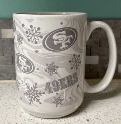 Caneca de café colecionável San Francisco 49ers NFL Snow Flurries MUITO RARA nova - Imagem 1 de 4