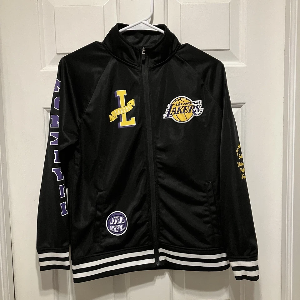 LA Lakers Chaqueta Juvenil Talla 14-16 NBA Ultra Juego Negro Pista Baloncesto Niño RARO Foto 1 de 4