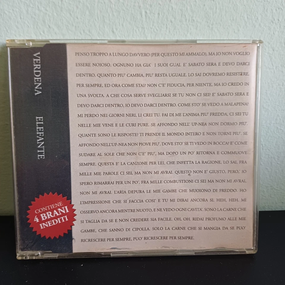 CD VERDENA ELEFANTE EP 9868408 ITALY 2004 - Immagine 1 di 4
