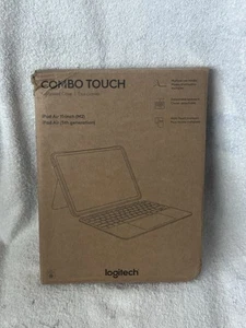 Logitech Combo Touch iPad Air 11-in, 4th & 5th Gen Keyboard Case, Black **READ** - Afbeelding 1 van 9