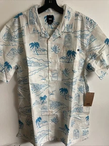 New VANS Mens Button Front Short Sleeve Street Style Skater Surfr Shirt Size XXL - Picture 1 of 7