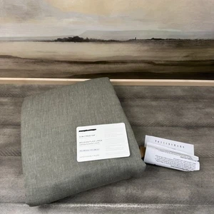 Pottery Barn Belgian Flax Linen Blackout Curtain Drape Loden 50”x120” Read OB - Picture 1 of 7