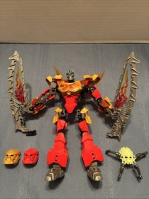 LEGO Bionicle Tahu Master of Fire 70787 Complete Both Masks & Skull Spider