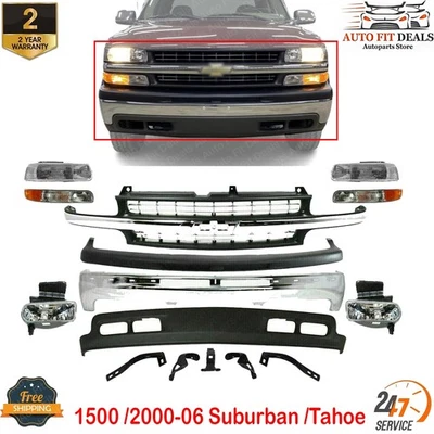 Front Bumper Kit For 1999-2002 Chevrolet Silverado 1500 /2000-06 Suburban /Tahoe - Image 1 of 4