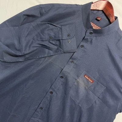 Marlboro Classics Linen Shirt Men's XXL Blue Cowboy Western Made in USA NWOT - Image 1 of 4