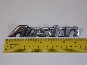 Vtg 1960s 1970s Austin Chrome Emblem Badge Nameplate Script CZK6314 - Picture 1 of 6