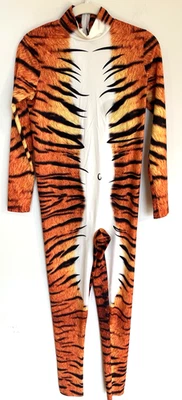 Women’s Size S Tiger Print Bodysuit Jumpsuit - Image 1 of 4