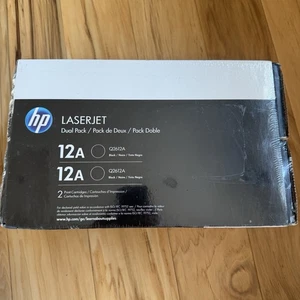 HP Q2612A TWO PACK 12A Black Toner Print Ink Cartridge For LaserJet 1010 NEW - Picture 1 of 4