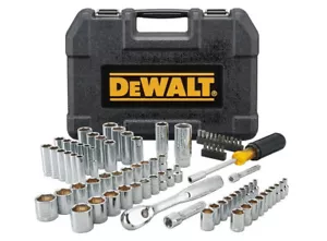 DeWalt Mechanics 84 Piece Tool Set Polished Chrome Tool Ratchet DWMT81531 NEW - Picture 1 of 9