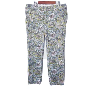 Pantalone Ann Taylor donna taglia 8 crop carnegie paisley floreale - Foto 1 di 14