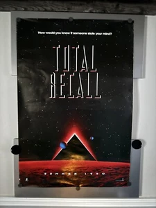 Vintage Total Recall 1990 Original Single Sided  Movie Poster 26 3/4” x 39 3/4” - Picture 1 of 19