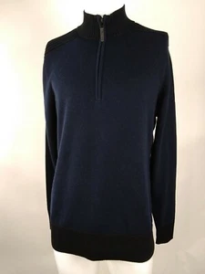 SmartWool Men Summit Lane Half Zip Sweater Deep Navy Heather Medium 16469-108 - Picture 1 of 10